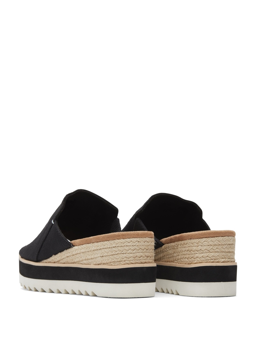 Black Espadrille Wedge Sandals