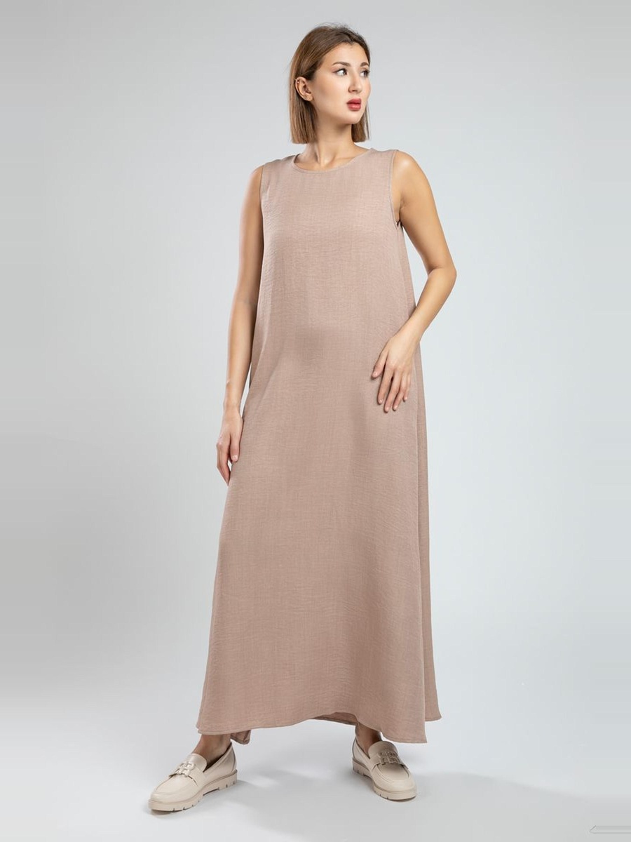 Plain Sleeveless A-Line Maxi Dress