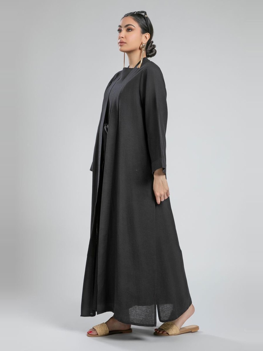 Open Maxi Abaya with Side Slits