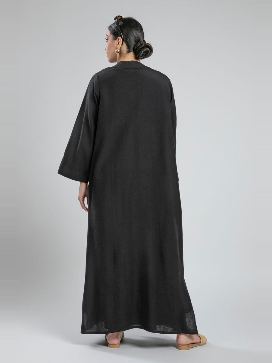 Open Maxi Abaya with Side Slits