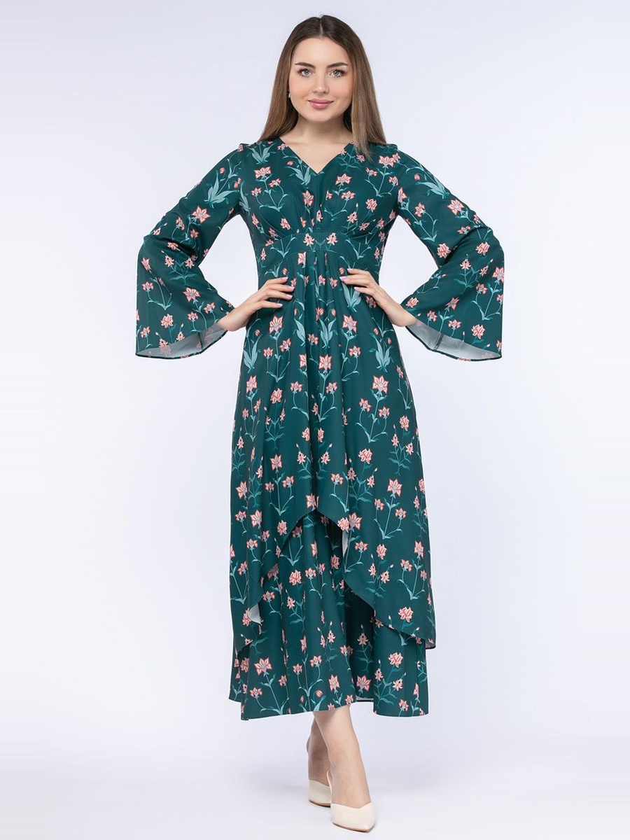 Floral Printed A-Line Maxi Dress