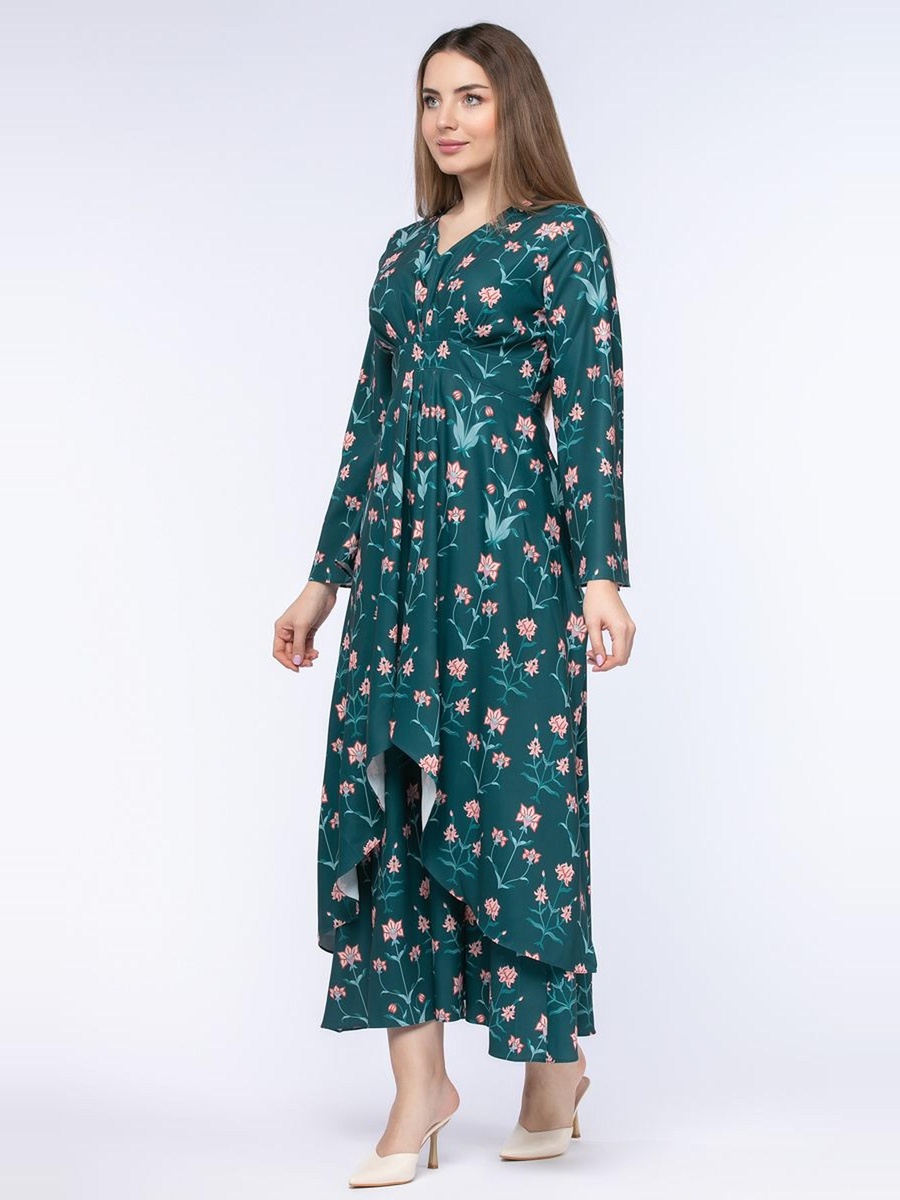 Floral Printed A-Line Maxi Dress