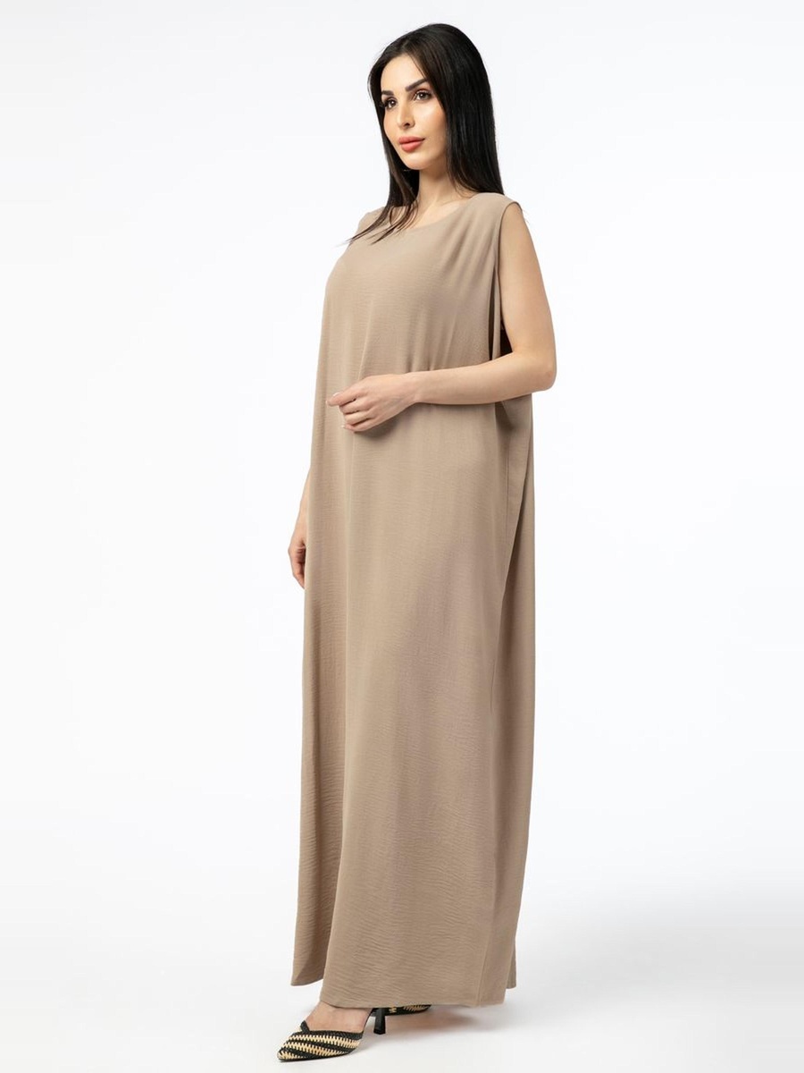 Sleeveless Solid A-Line Maxi Dress