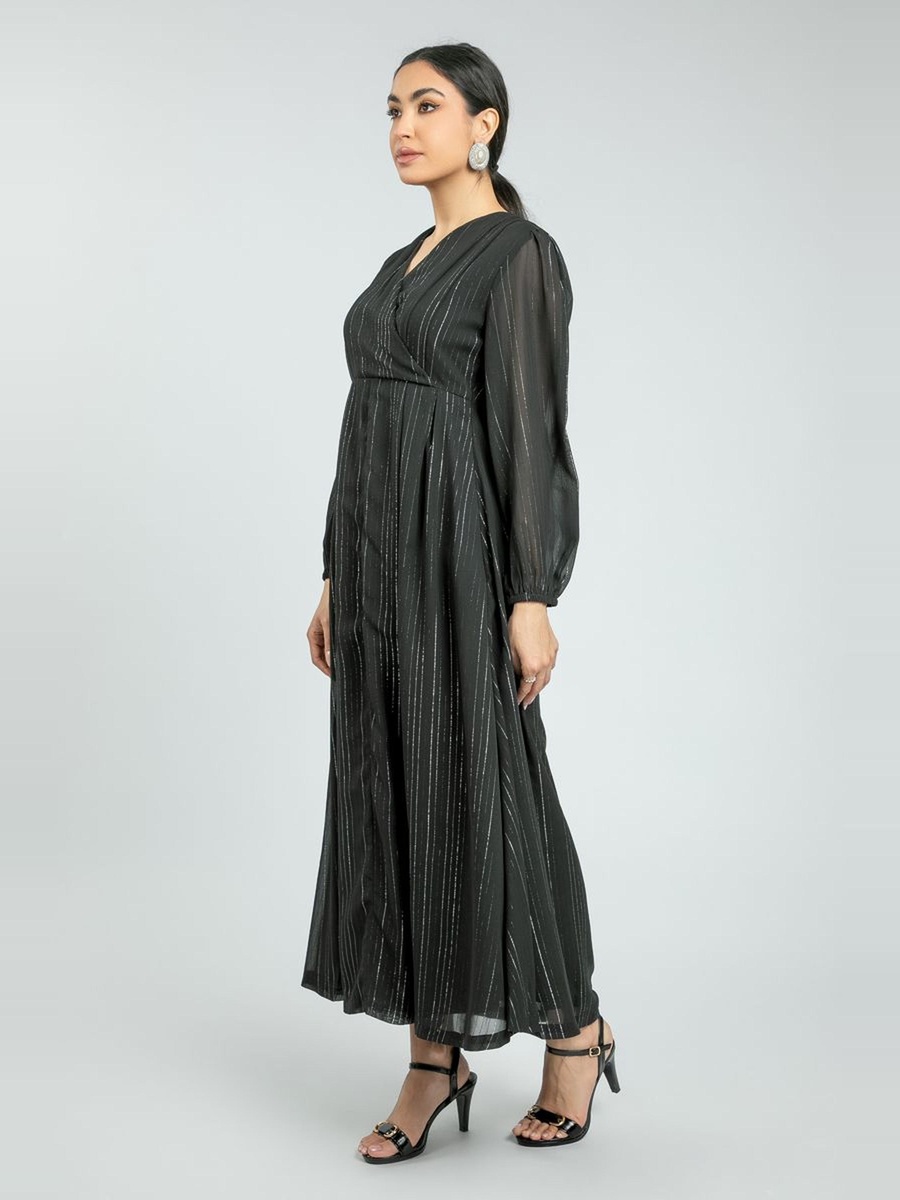 Metallic Thread Maxi Dress