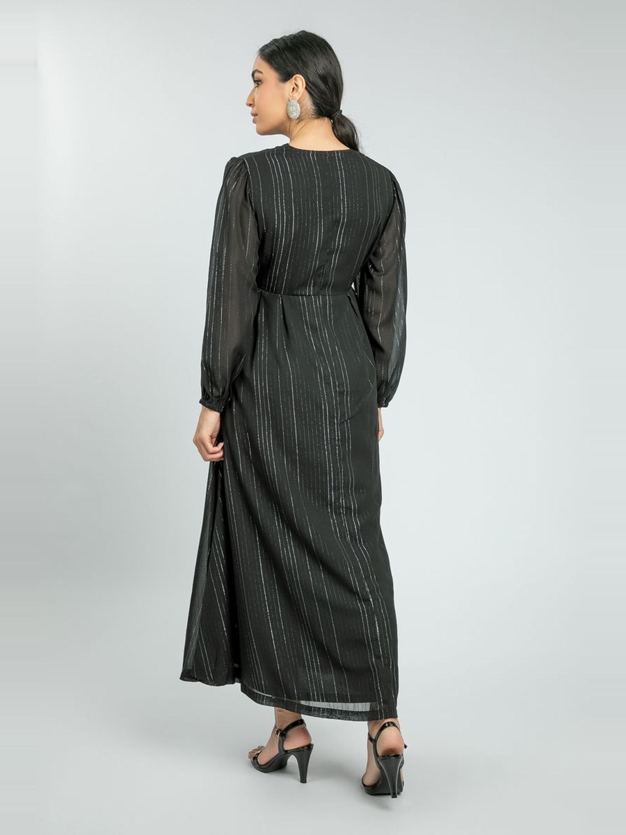 Metallic Thread Maxi Dress