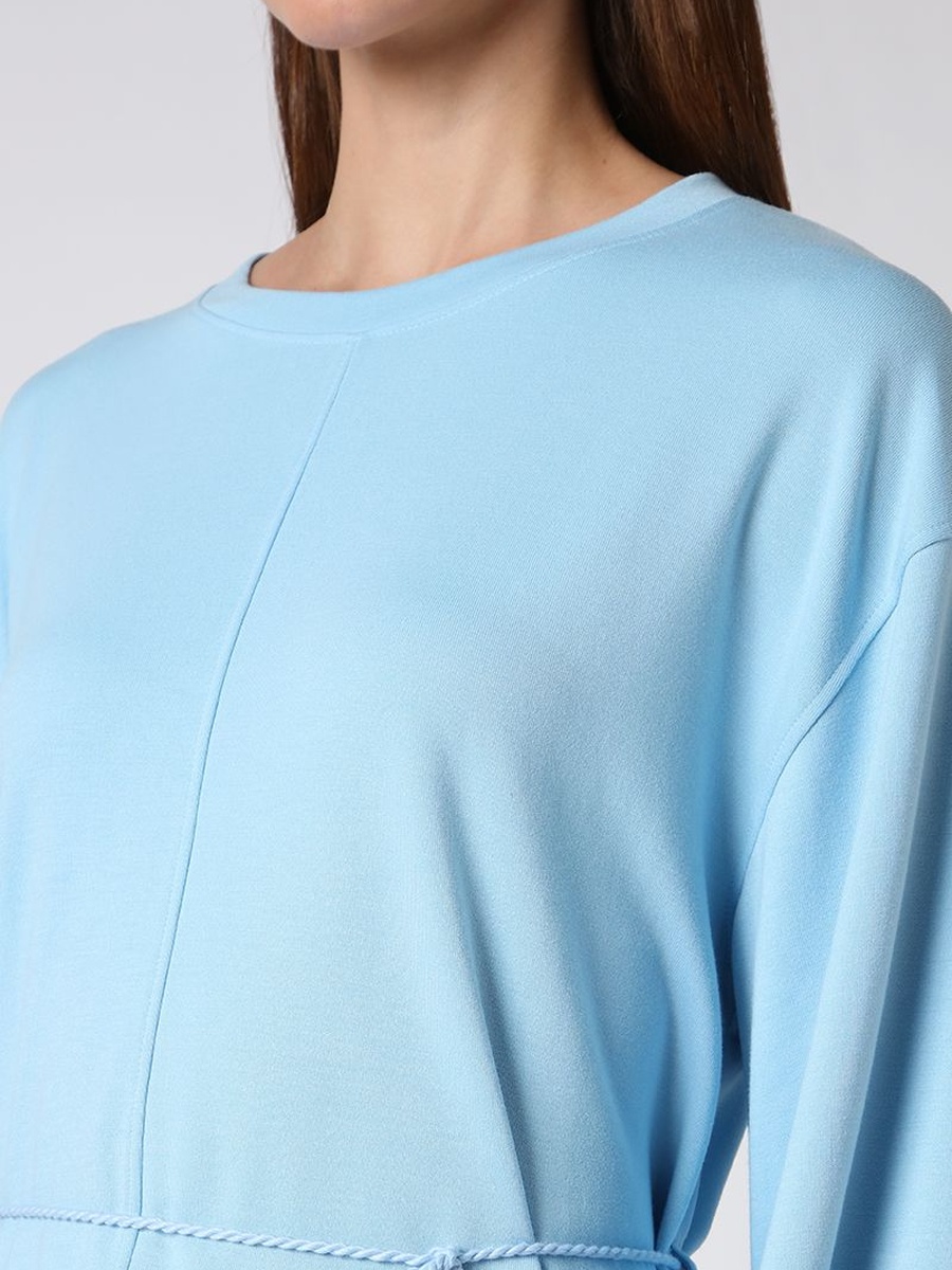 Solid Colored Top with Waist Strap