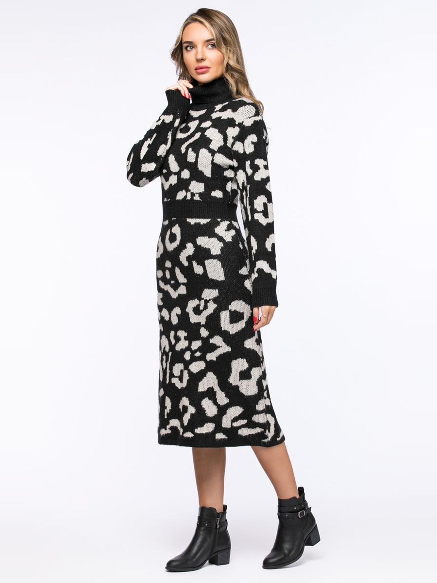 Printed Knitted Dress