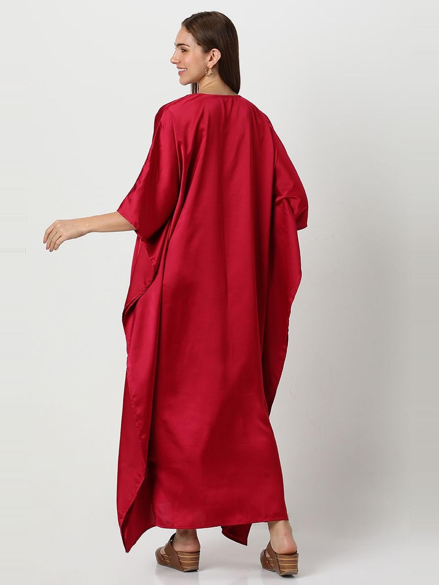 Satin Jalabiya with Embroidery