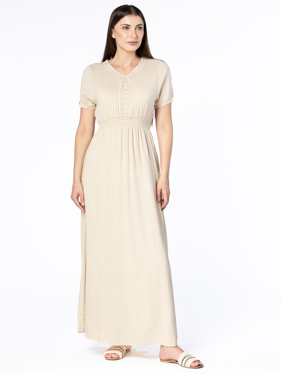 Maxi Dress with Dantel Embroidery