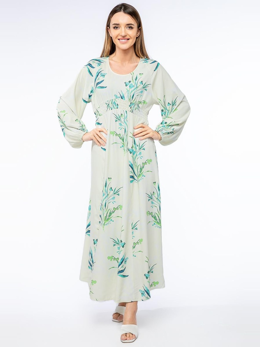 Floral Printed A-Line Maxi Dress