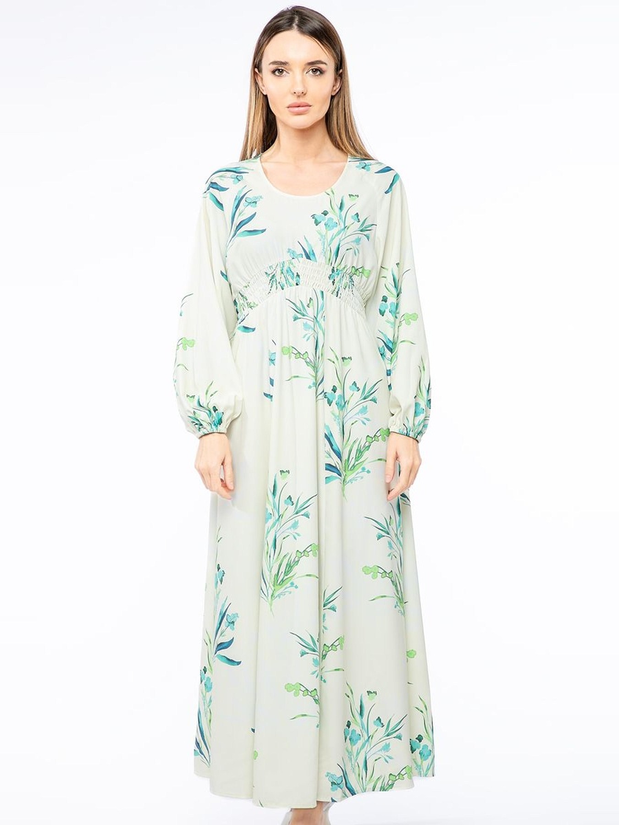 Floral Printed A-Line Maxi Dress