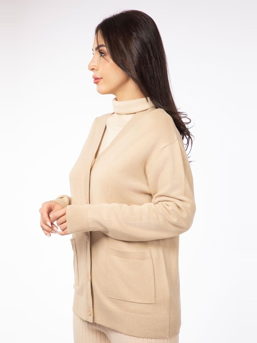 Solid Colored Knitted Cardigan