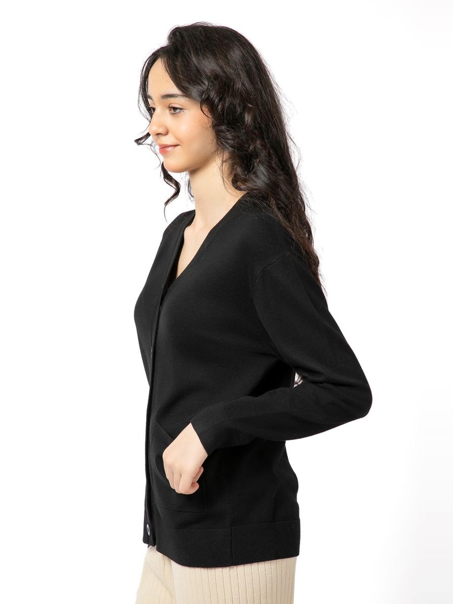 Solid Colored Knitted Cardigan