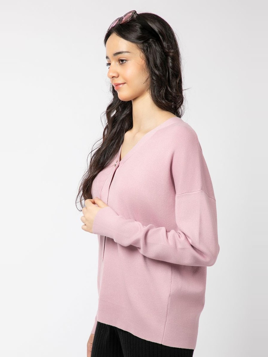 Solid Colored Knitted Cardigan