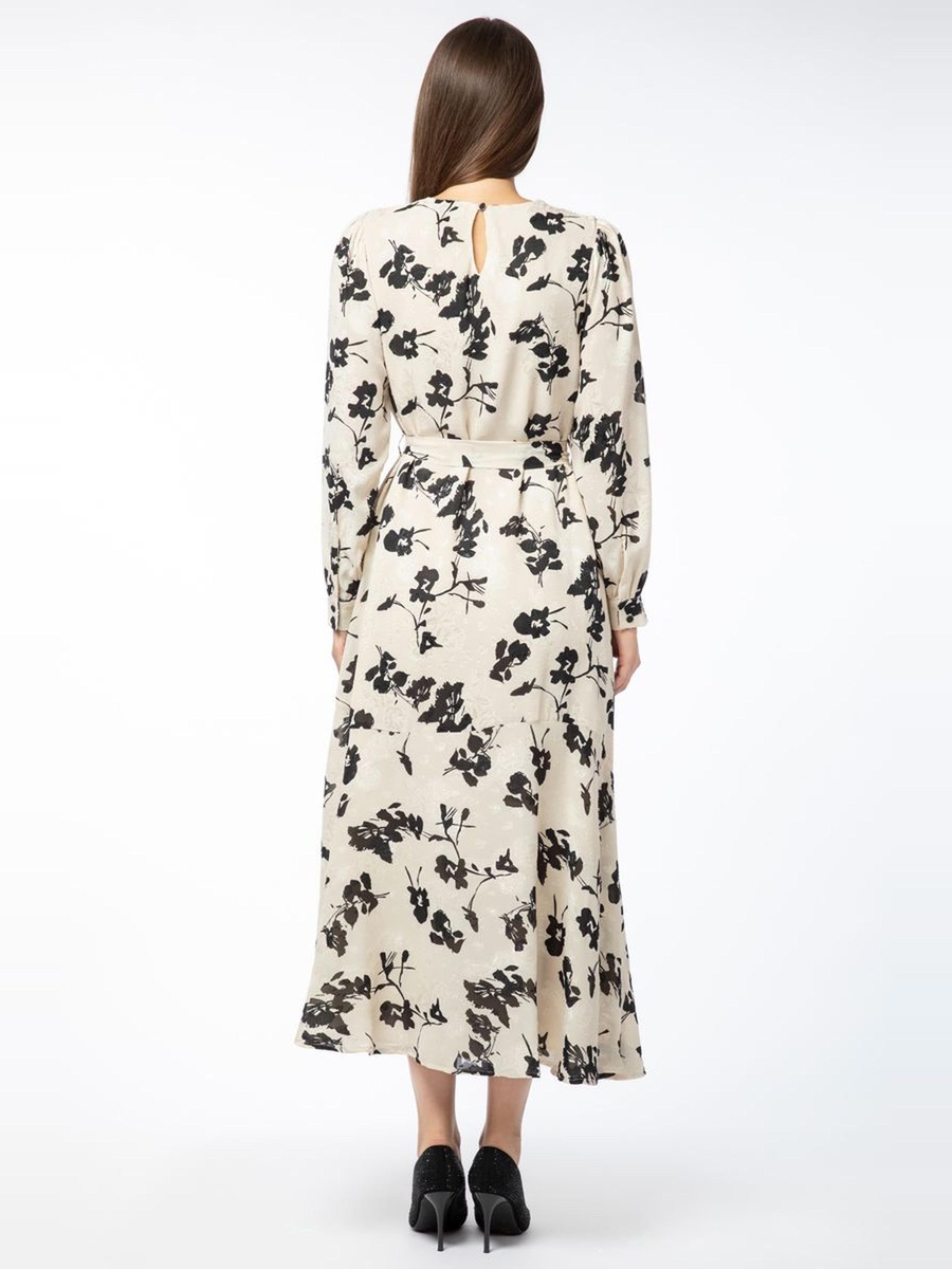 Floral A-Line Midi Dress