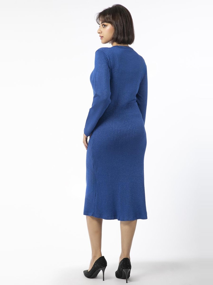 Solid Knitted Dress