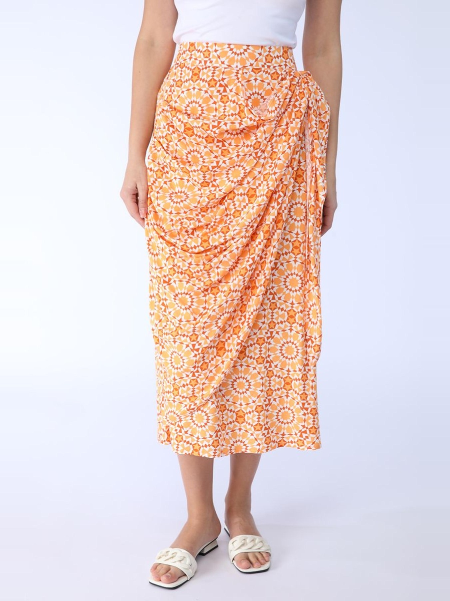Printed Longline Skirt