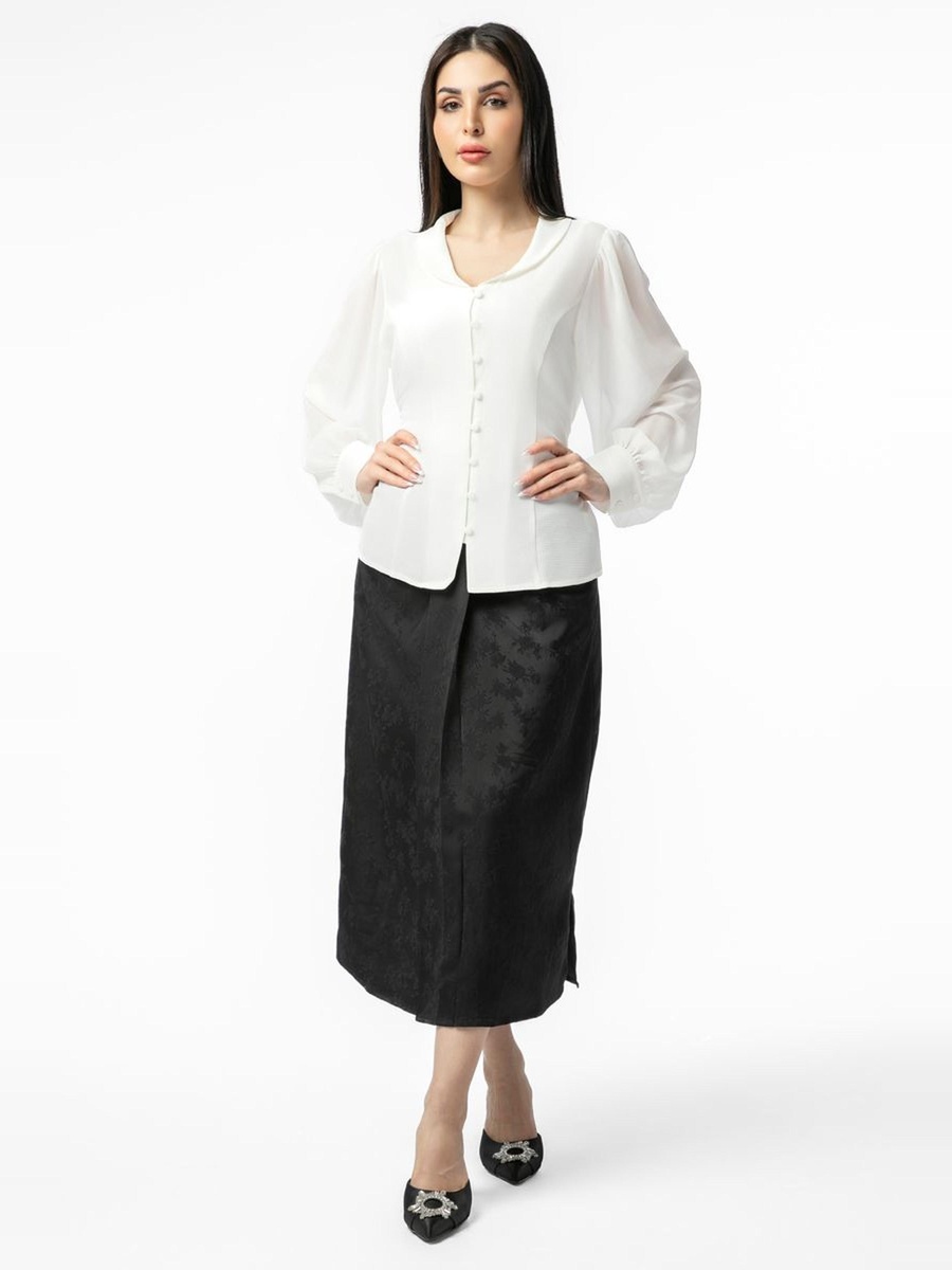 Skirt with Textured Fabric