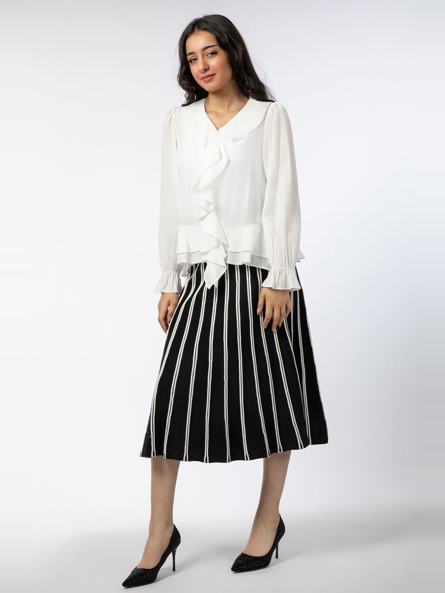 Striped Knitted Skirt