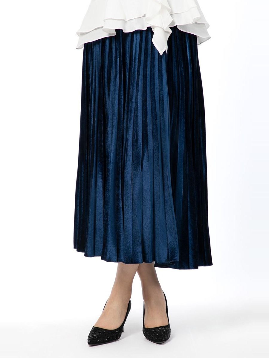 Pleated Longline Skirt