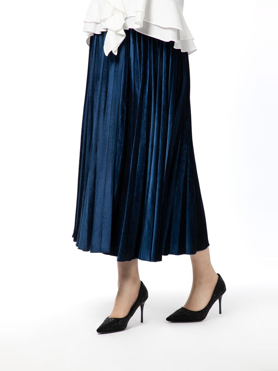 Pleated Longline Skirt