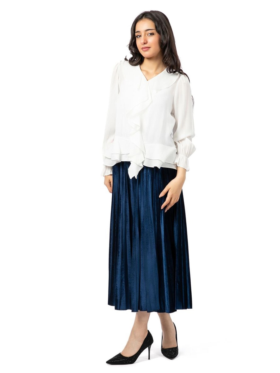 Pleated Longline Skirt