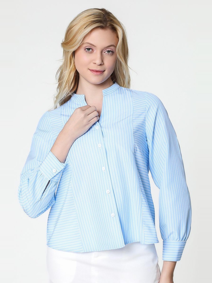 Striped Cropped Shirt