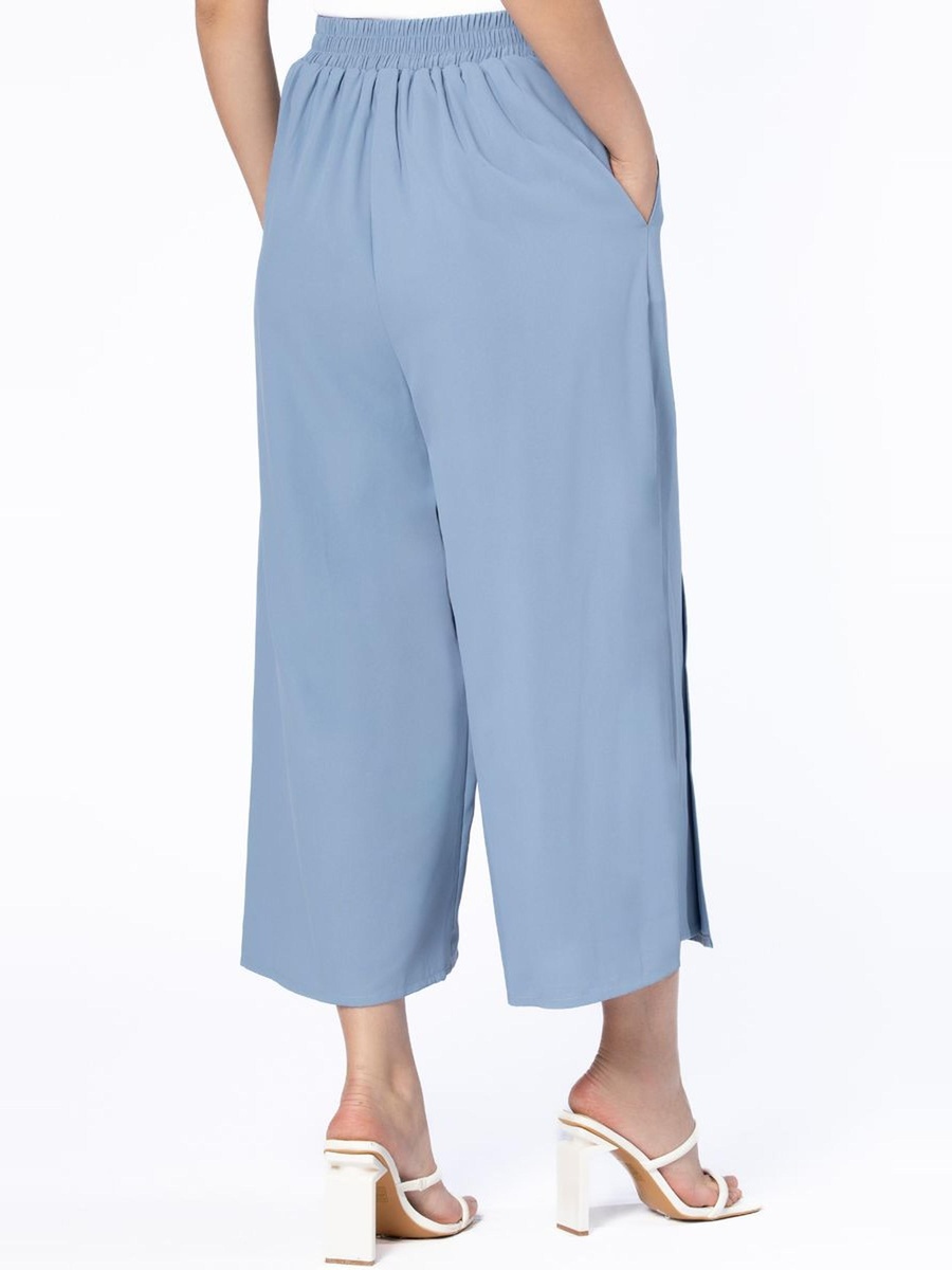 Solid Cropped Pants
