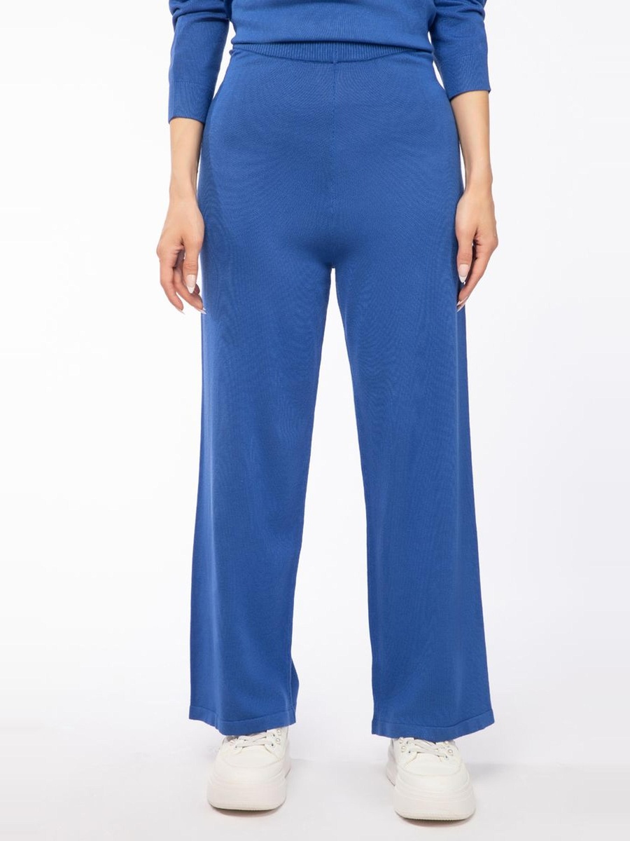Solid Cropped Knitted Pants
