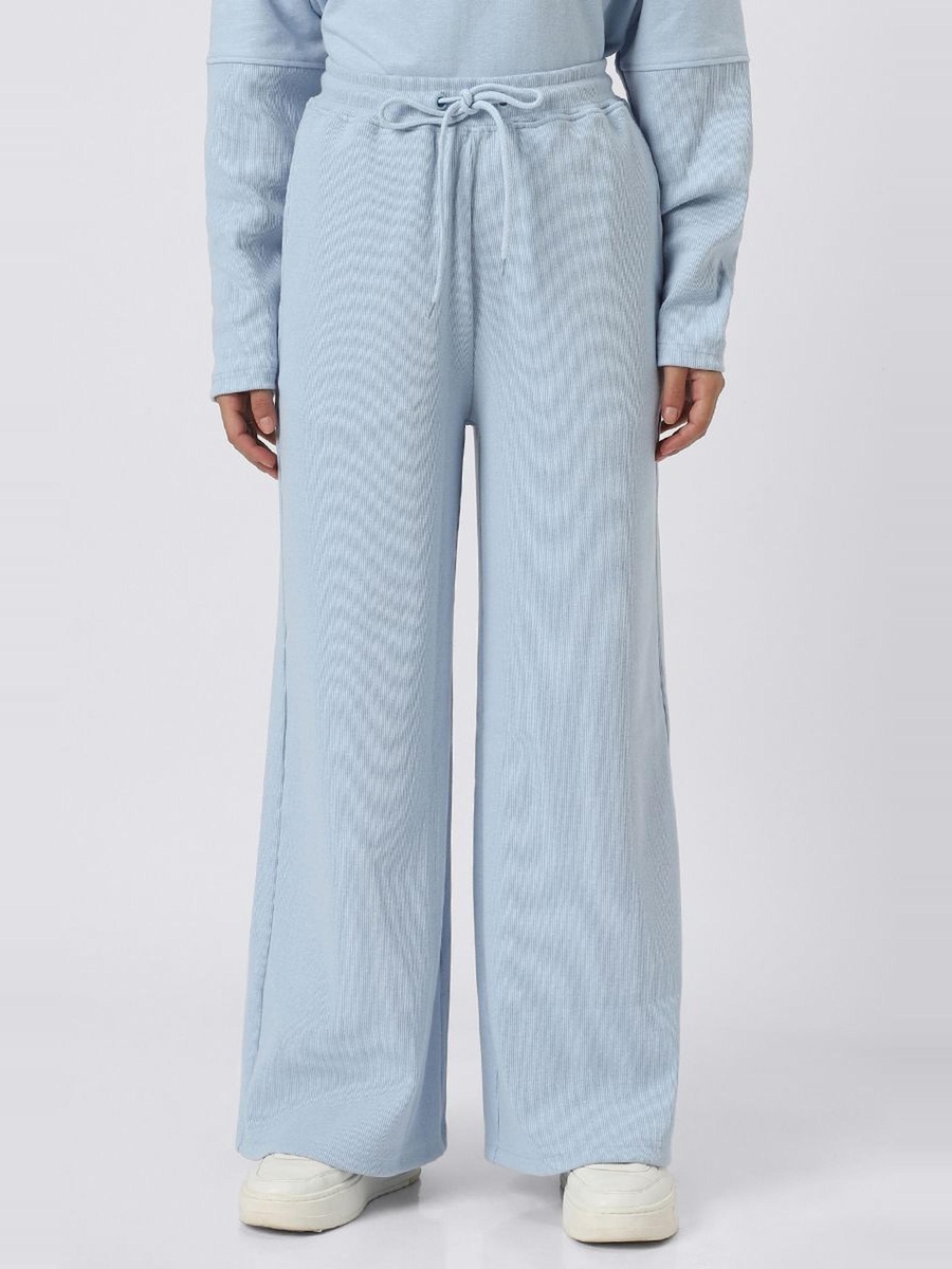 Ribbed Wide Legs Sweatpants