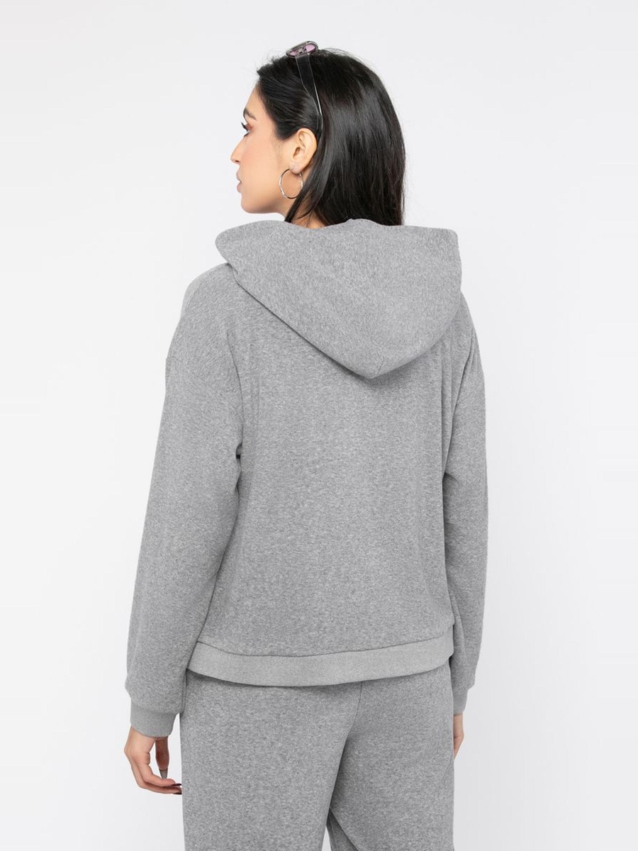 Zip-Through Hoodie with Embroidery