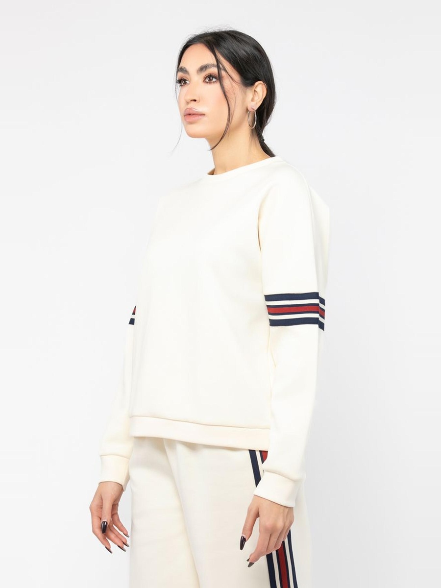 Sweatshirt with Lining On Sleeves