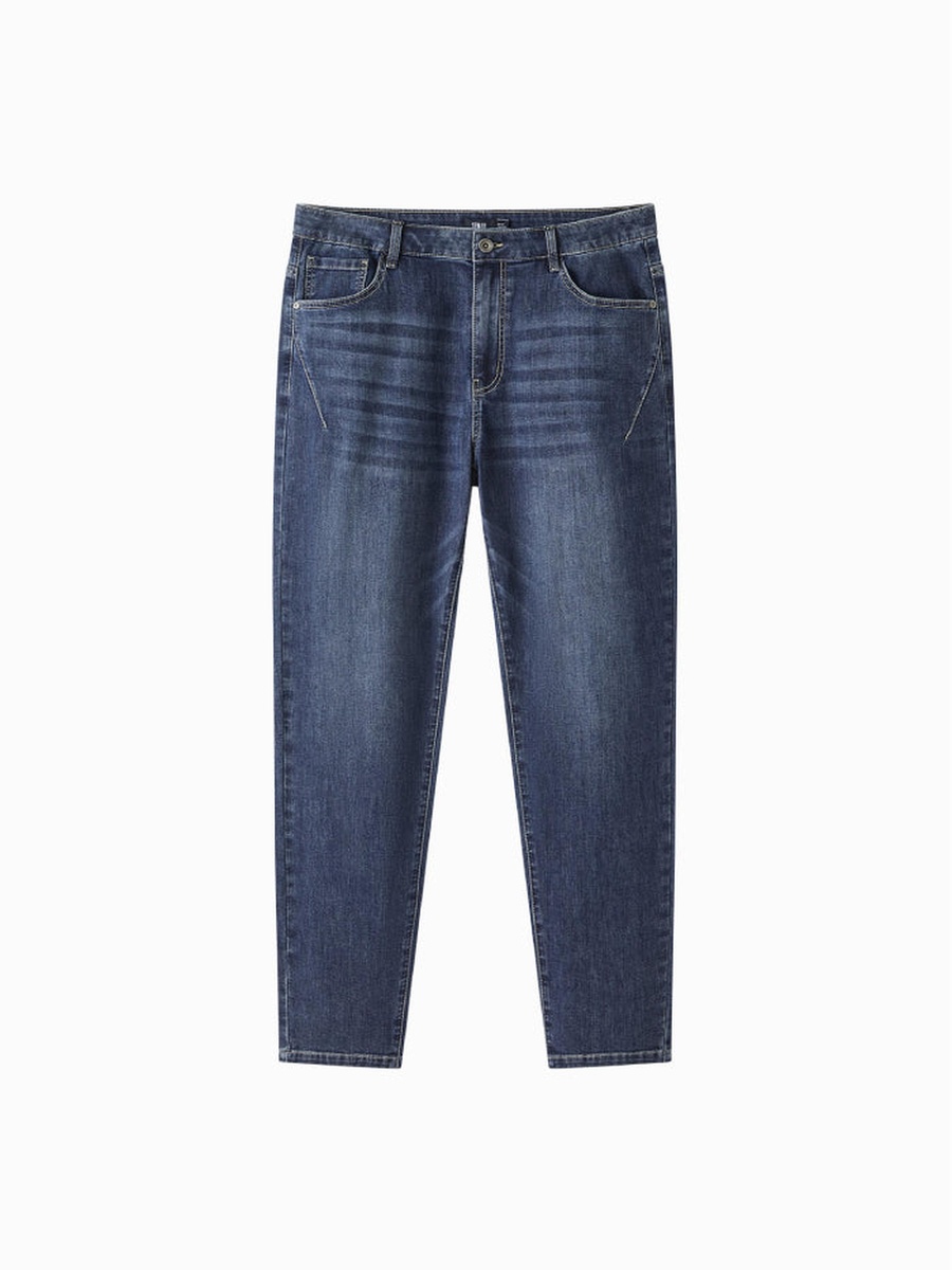 Men Mid-Wash Slim Straight Jeans