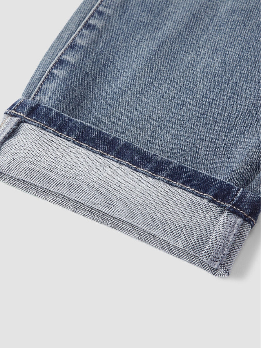 Men Mid-Wash Slim Straight Jeans
