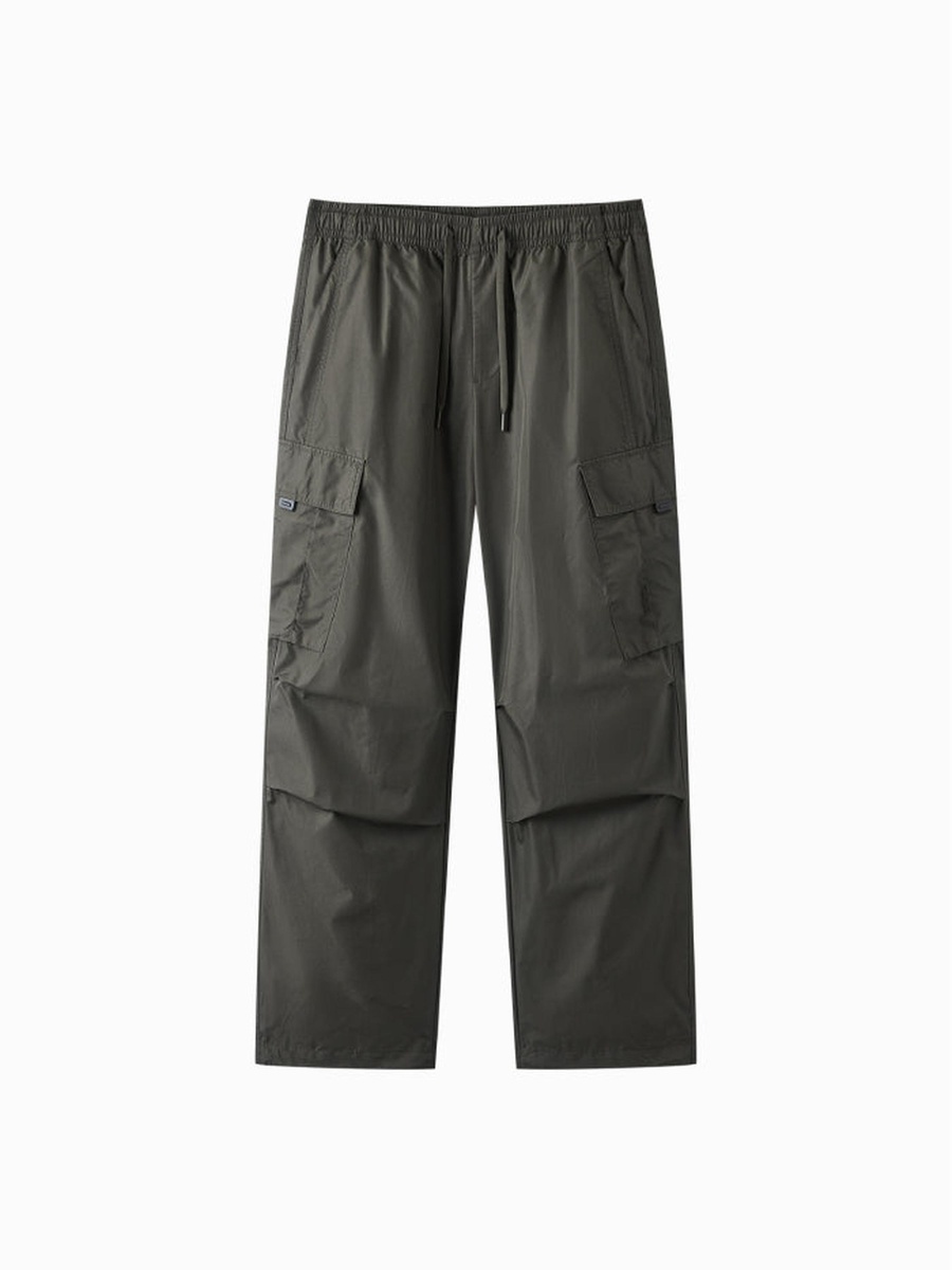 Men Relaxed-Fit Cargo Pants with Elastic Waist