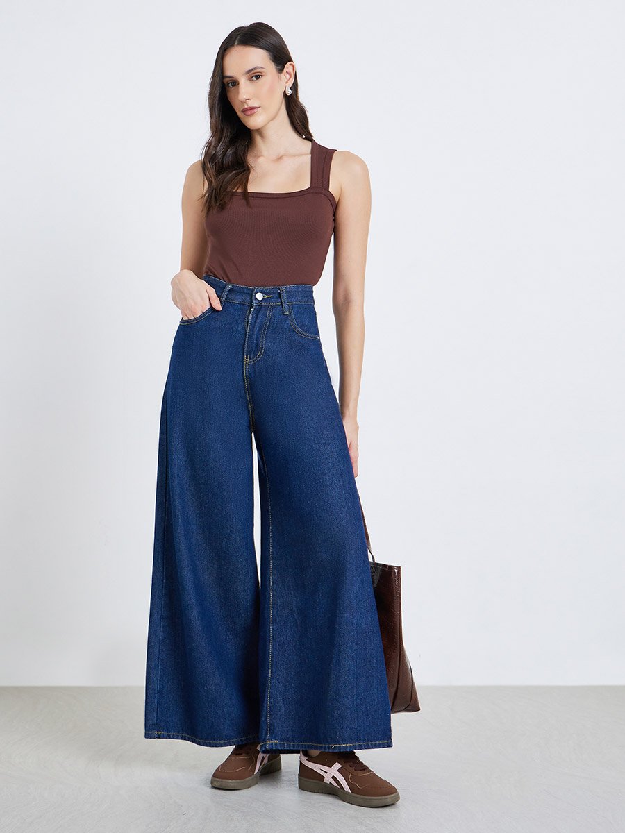 Women Brown Sleeveless Square Neck Bodysuit