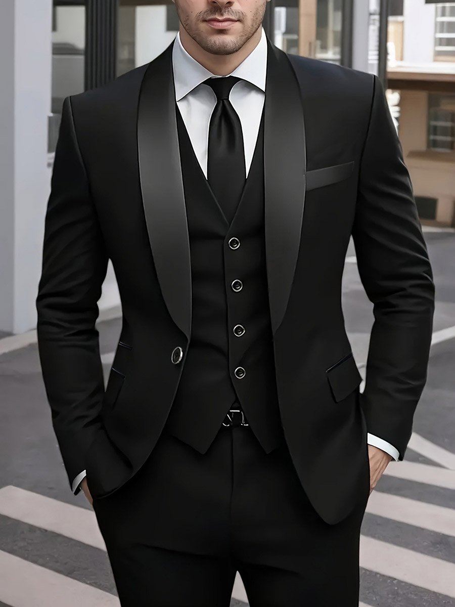 3-Piece Suit Tailored Blazer, Waistcoat and Trousers Set