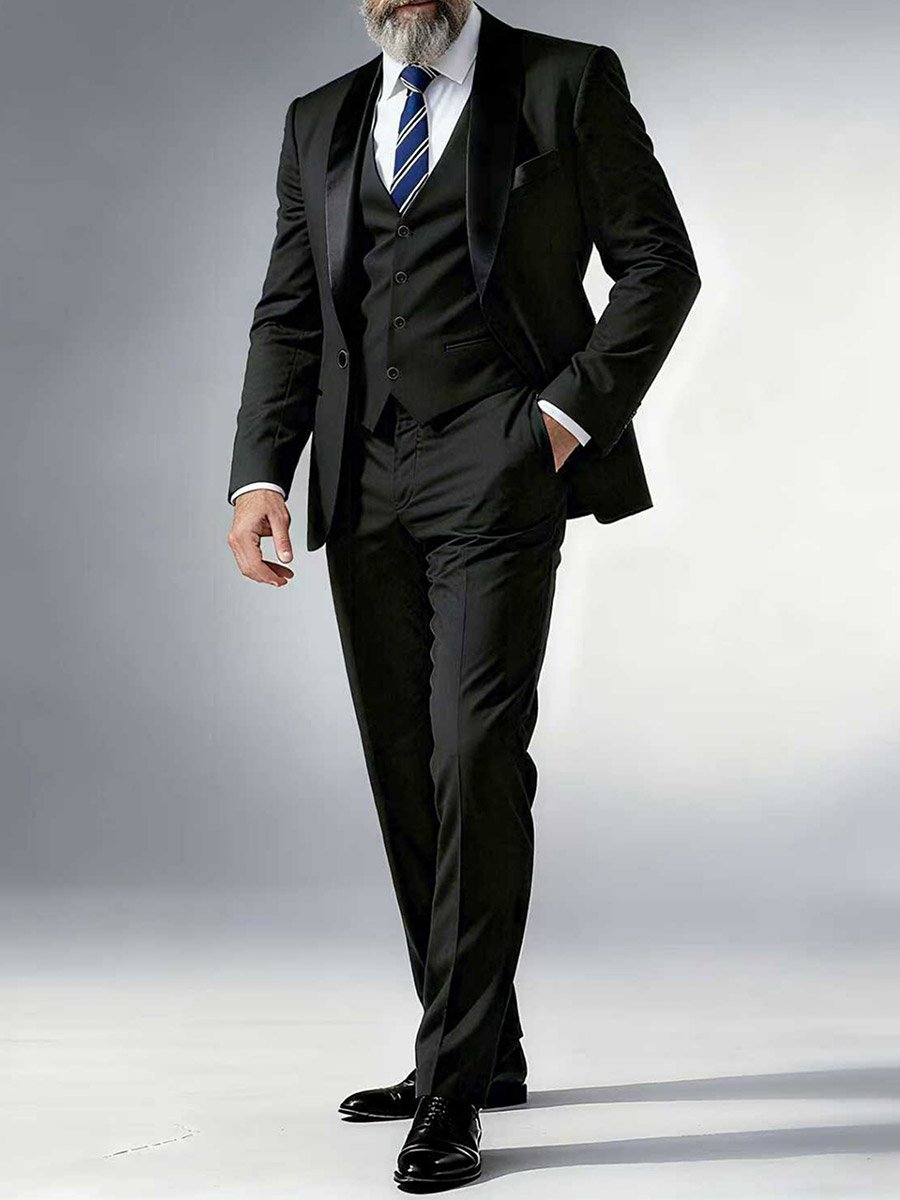 3-Piece Suit Tailored Blazer, Waistcoat and Trousers Set