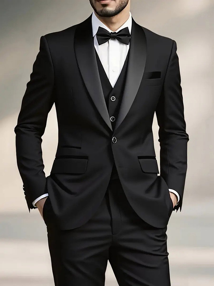 3-Piece Suit Tailored Blazer, Waistcoat and Trousers Set
