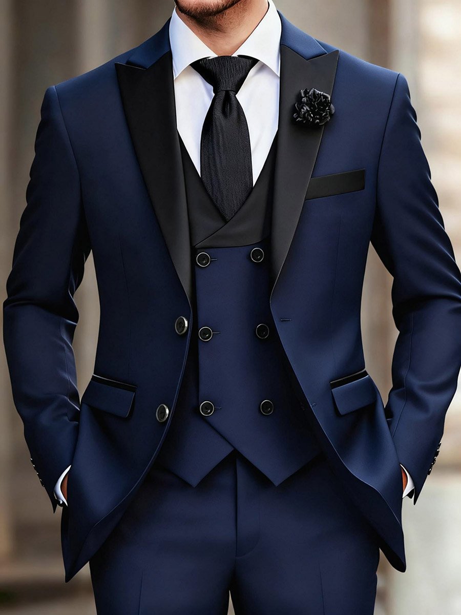 3-Piece Suit Tailored Blazer, Waistcoat and Trousers Set