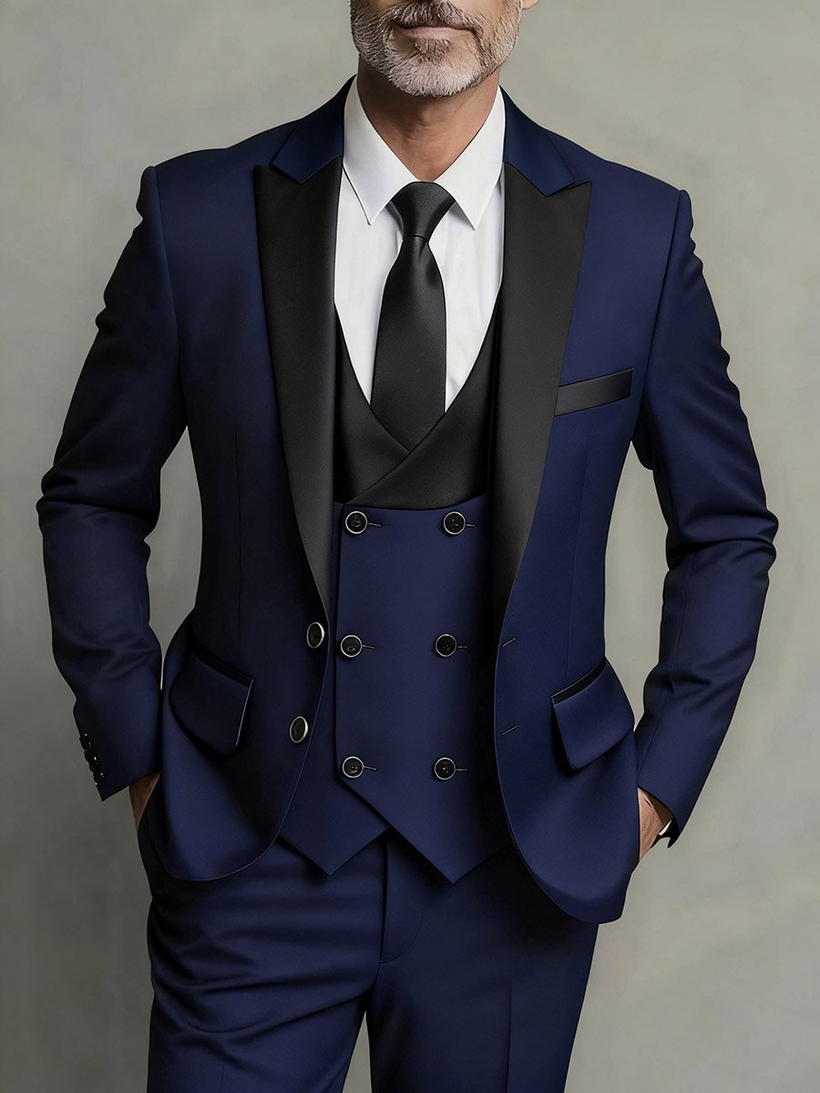 3-Piece Suit Tailored Blazer, Waistcoat and Trousers Set
