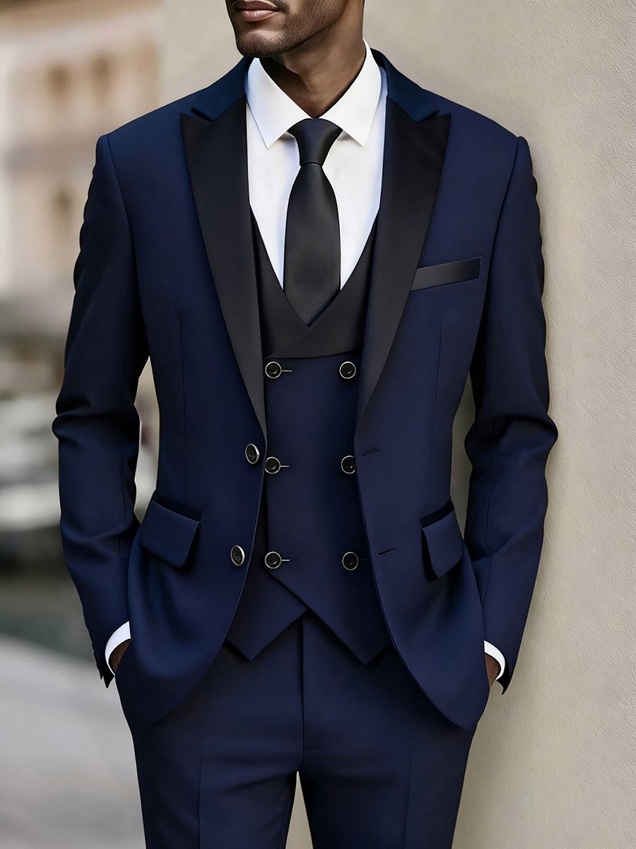 3-Piece Suit Tailored Blazer, Waistcoat and Trousers Set