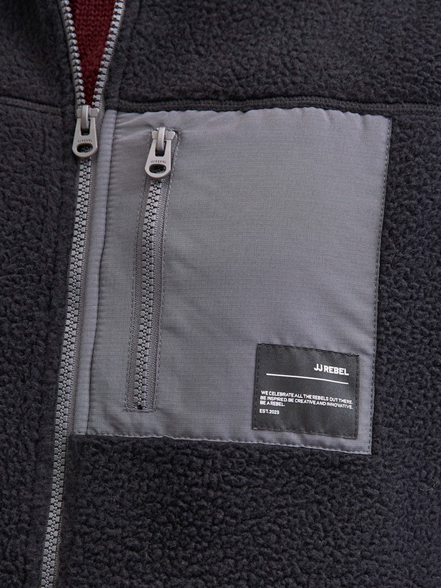Black Teddy Zip-Up Bodywarmer Vest