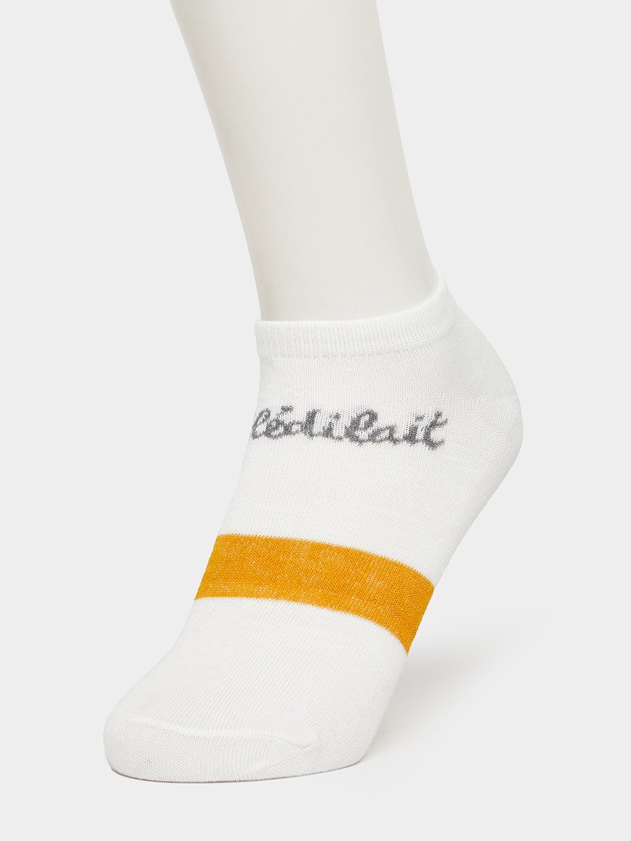Pack of 5 - Contrast Printed Detail Ankle Socks