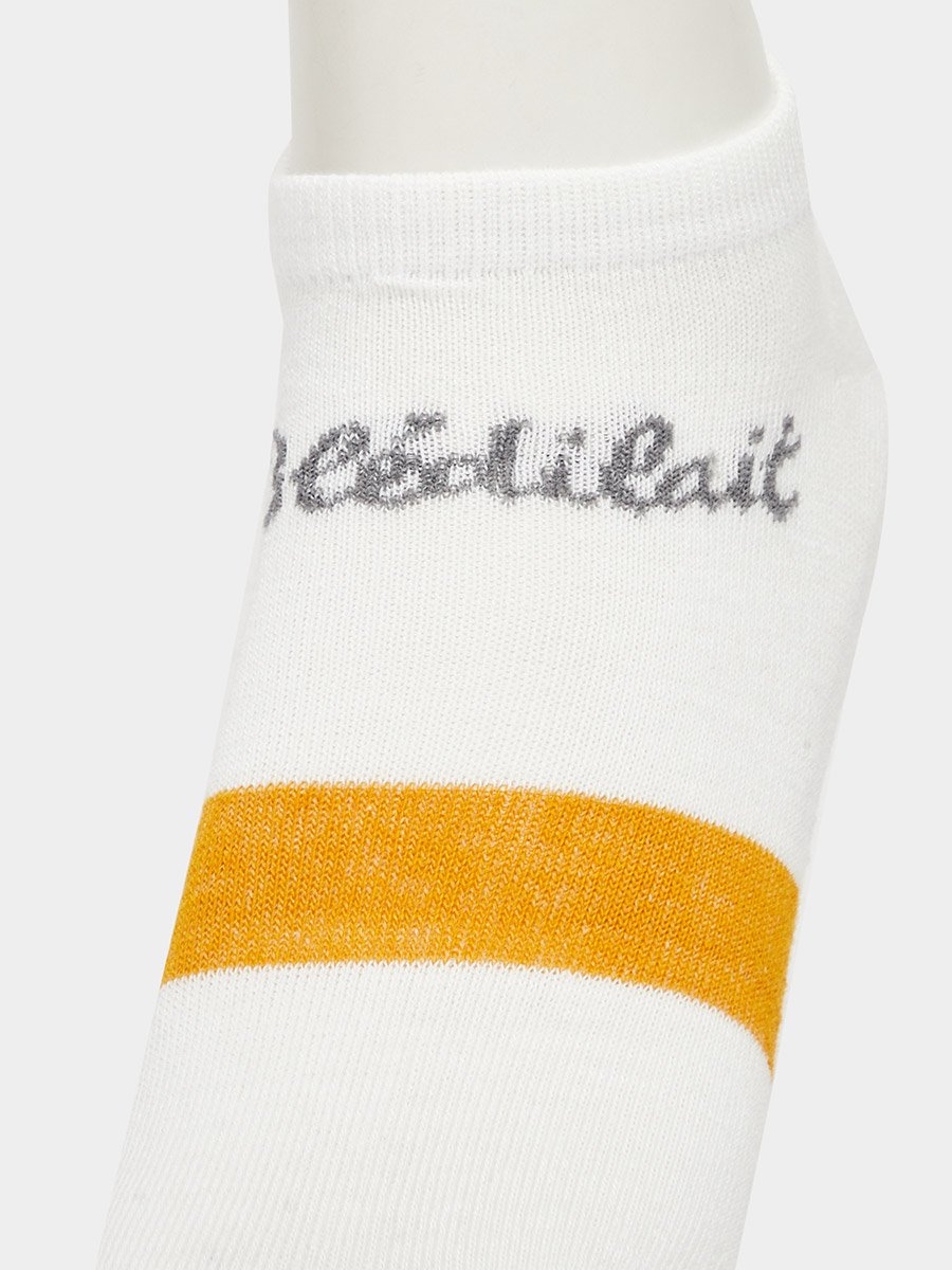 Pack of 5 - Contrast Printed Detail Ankle Socks