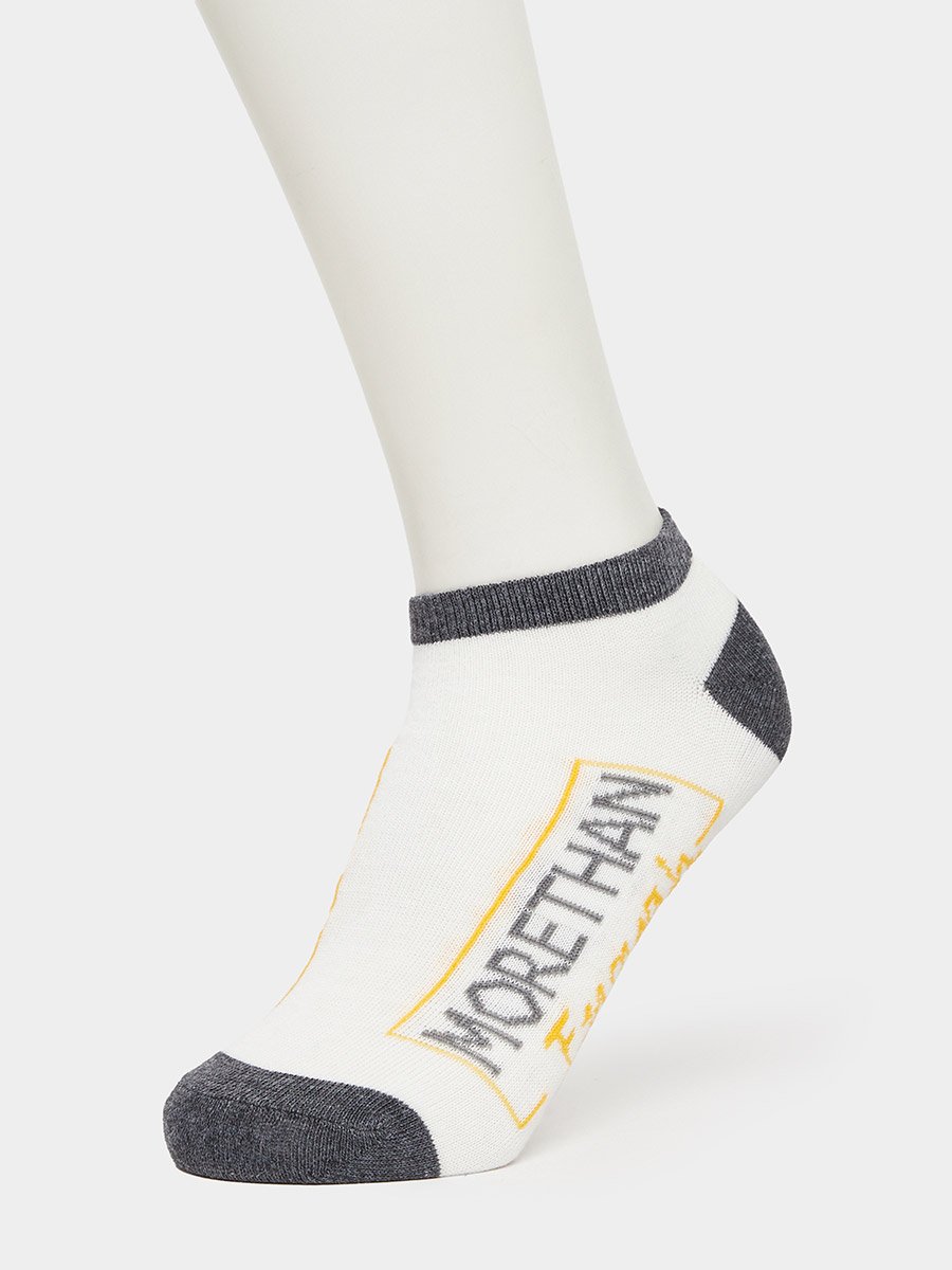 Pack of 5 - Contrast Printed Detail Ankle Socks