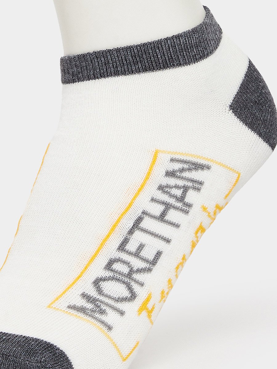 Pack of 5 - Contrast Printed Detail Ankle Socks
