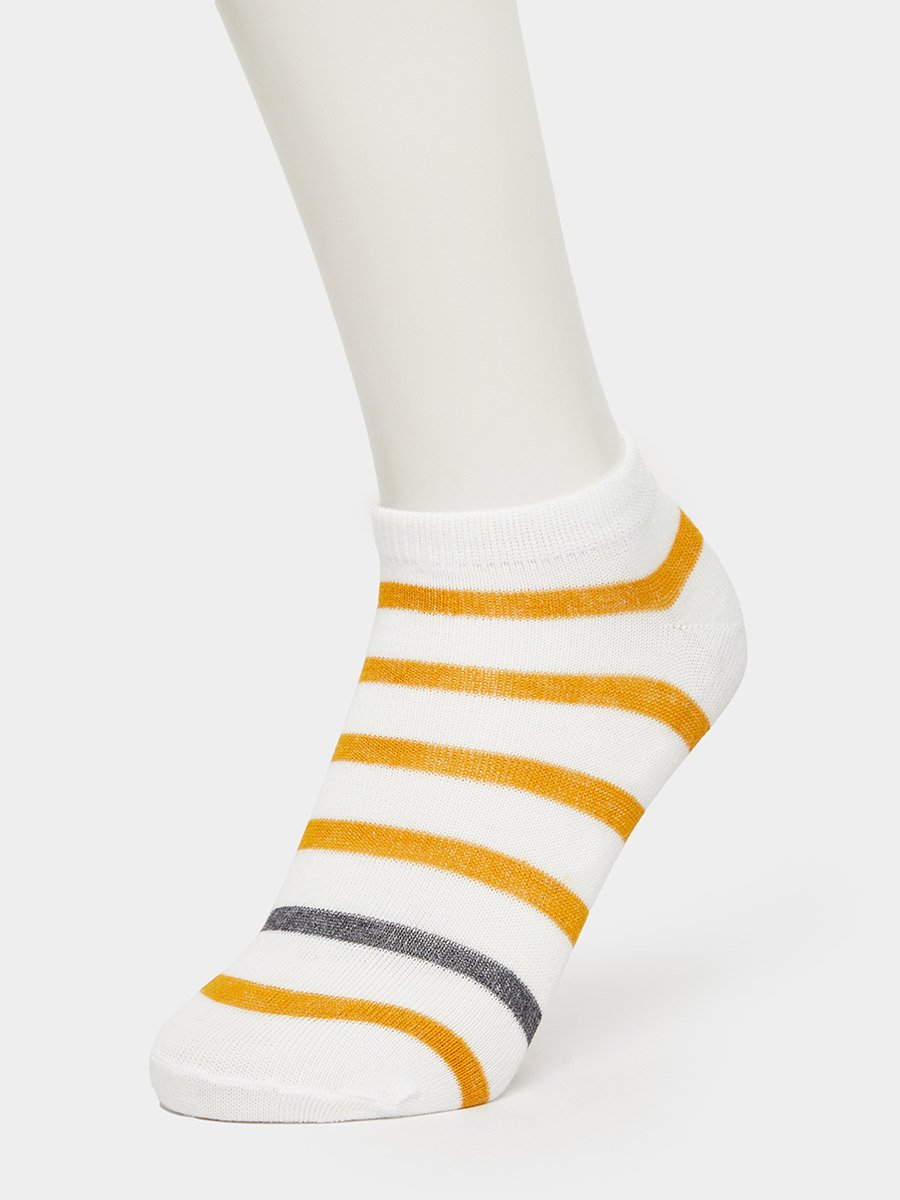 Pack of 5 - Contrast Printed Detail Ankle Socks