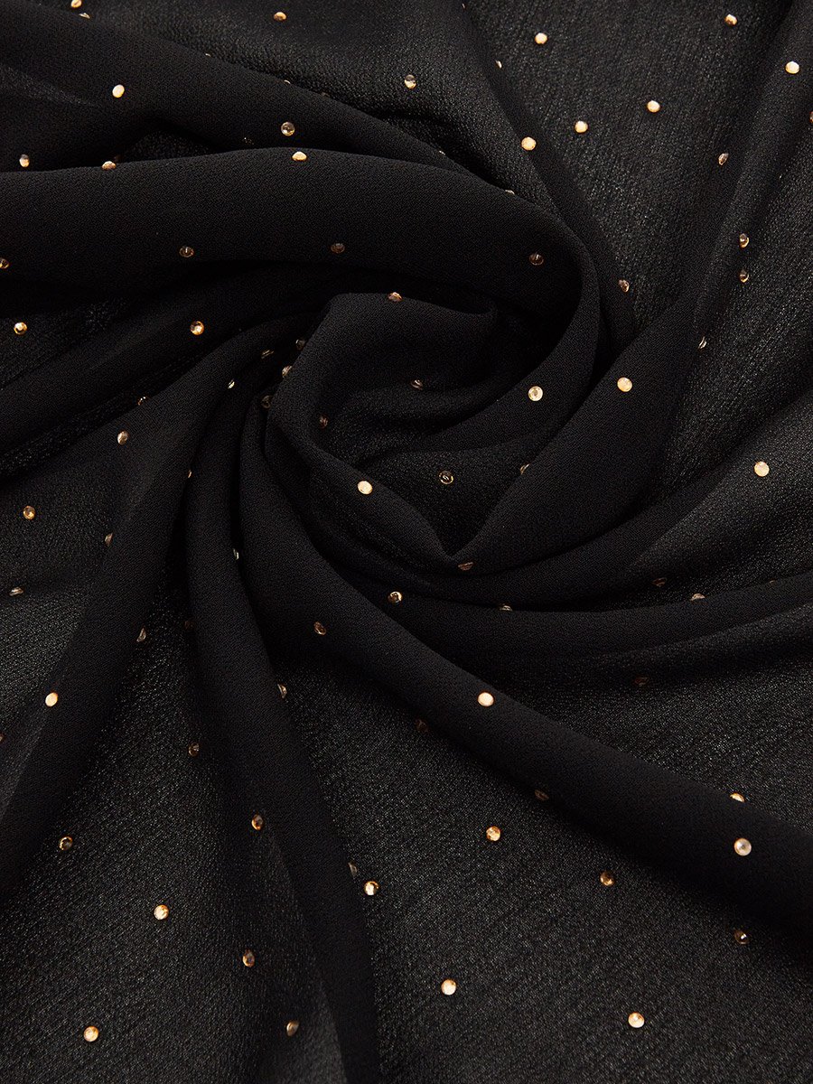 Black Embellished Scarf