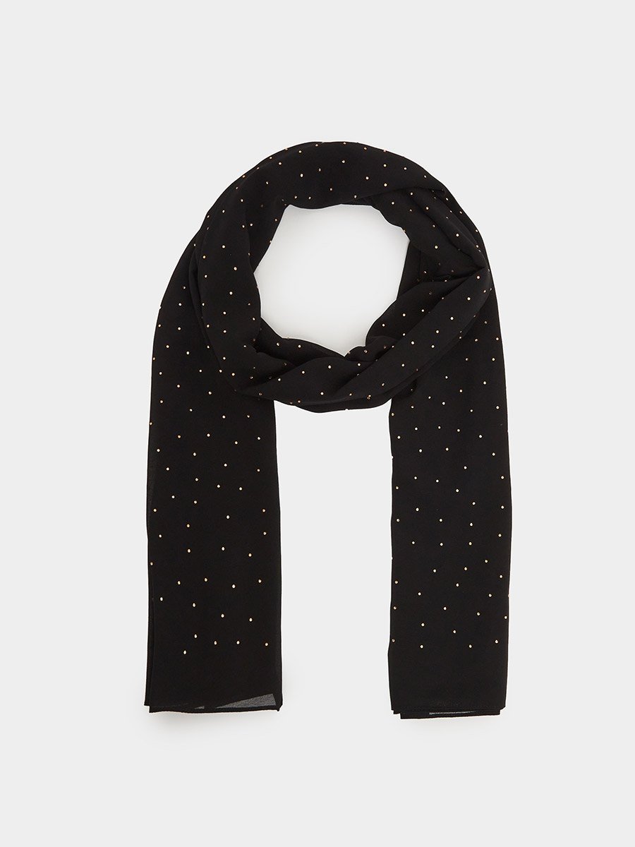 Black Embellished Scarf